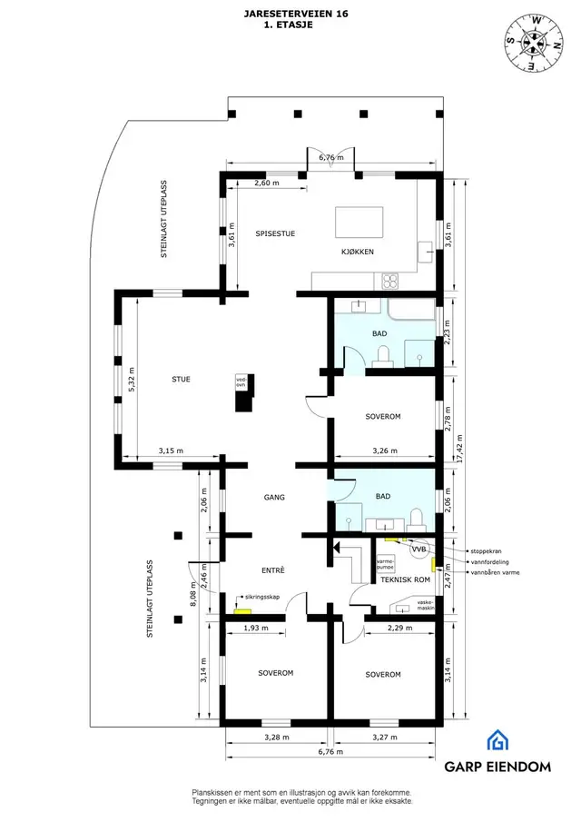 Planløsning 1.etasje