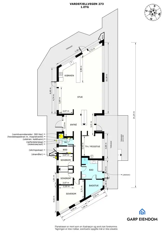 Plantegning 1. etasje