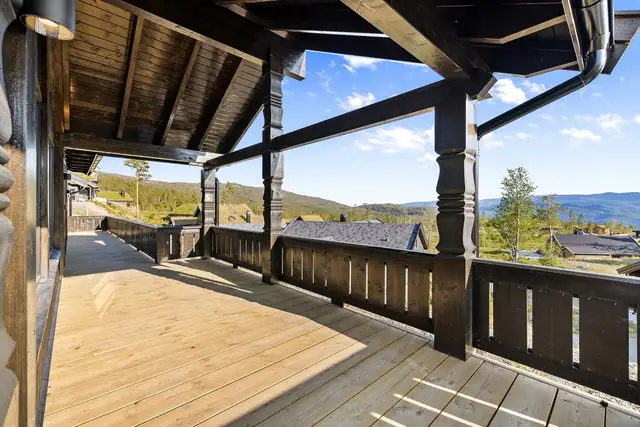 Overbygget terrasse er deilig for sene kvelder på terrassen