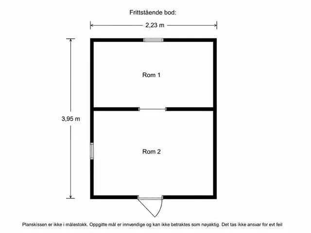 Plantegning - Frittstående bod