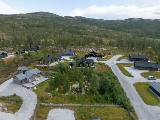 Kommunalt avløp. Kommunal vannledning. Privat adkomstvei, bomvei.