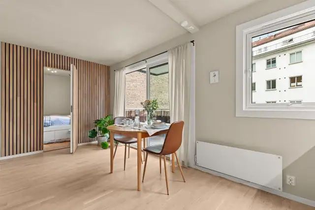 Leiligheten har to gode soverom
