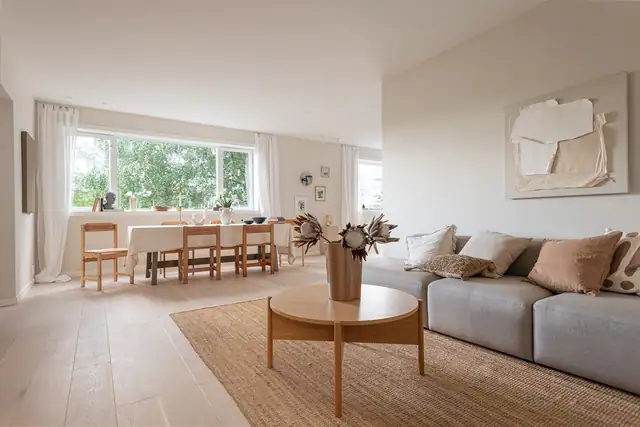Sosial og åpen stue/spiseplass - perfekt for sosiale sammenkomster